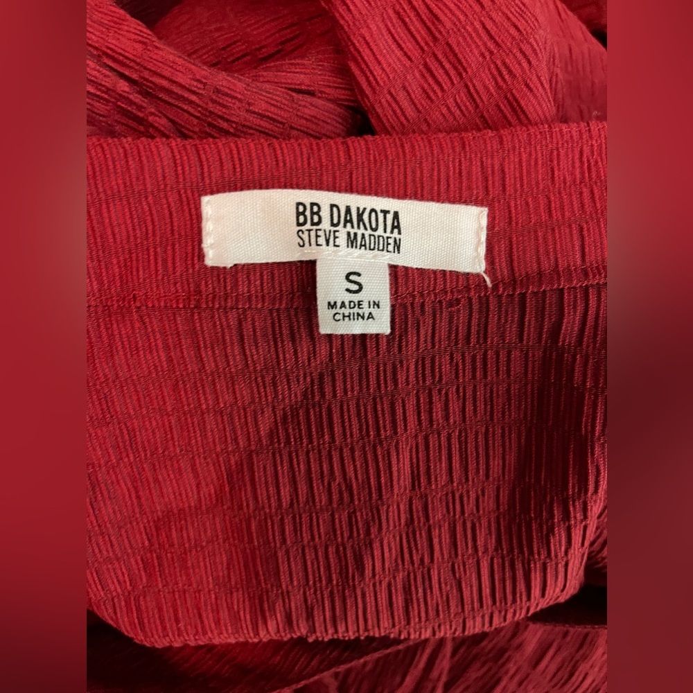 Steve Madden Ruston Long Sleeve Shift Red Minidress Size Small (2-4) NWT - Picture 6 of 13